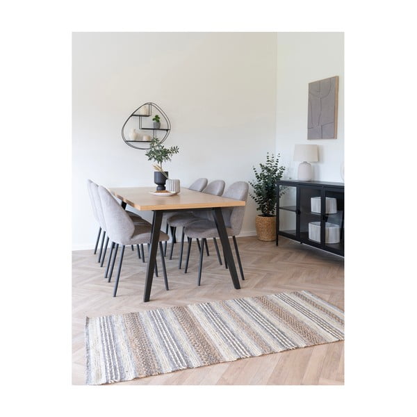 Barna kézi szövésű jutakeverék futószőnyeg 80x180 cm Morena – House Nordic-image-1