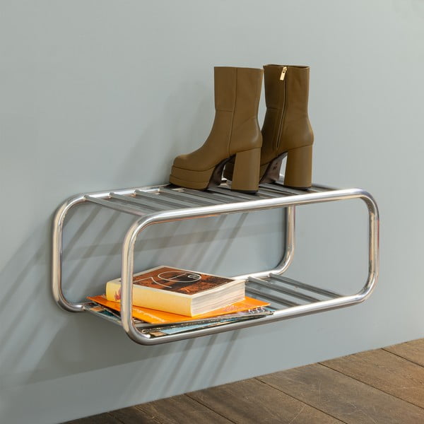 Ezüstszínű fém függő cipőtartó 72x28x35 cm Retro – Spinder Design-image-1