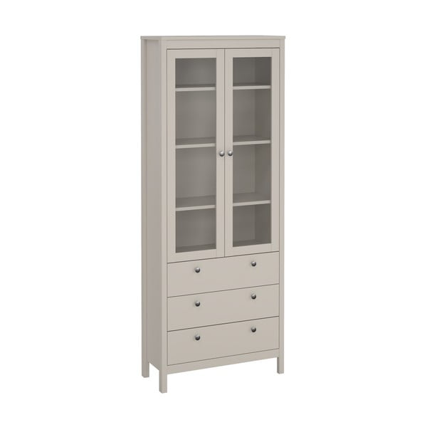 Szürkésbézs tálalószekrény 78x199x33 cm Madrid – Tvilum-image-4