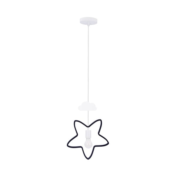 Fekete-fehér gyerek lámpa fém búrával Single – Candellux Lighting