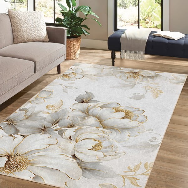 Krémszínű mosható futószőnyeg 80x200 cm Soft and Gentle – Mila Home-image-4