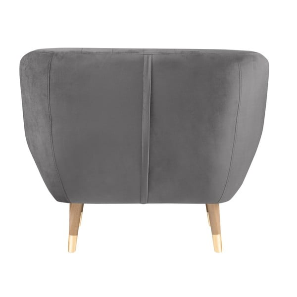 Benito szürke bársony fotel - Mazzini Sofas-image-3