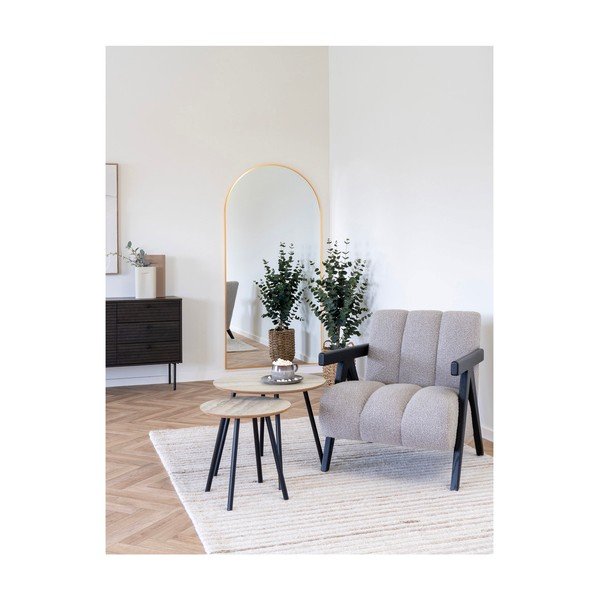 Világosszürke buklé fotel Florence – House Nordic-image-2