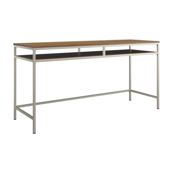 Íróasztal diófa dekoros asztallappal 51x153 cm Bradford – Støraa-image-1