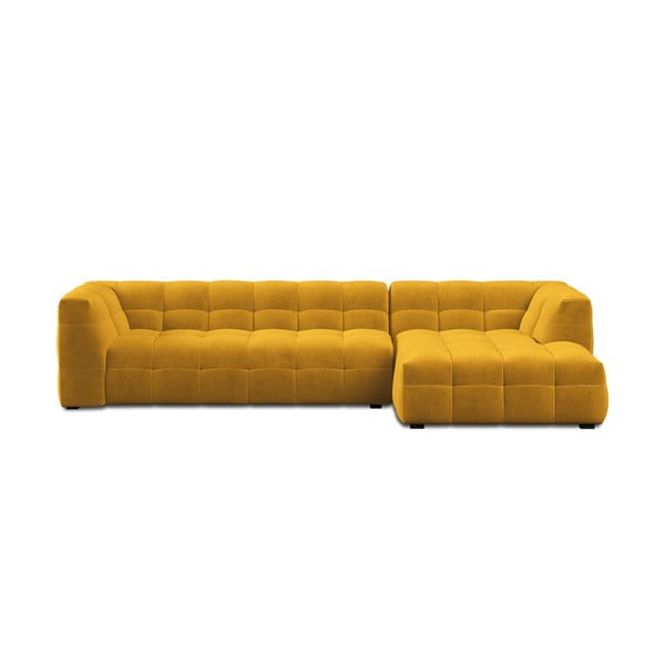 Vesta sárga bársony kanapé, jobb oldali - Windsor & Co Sofas