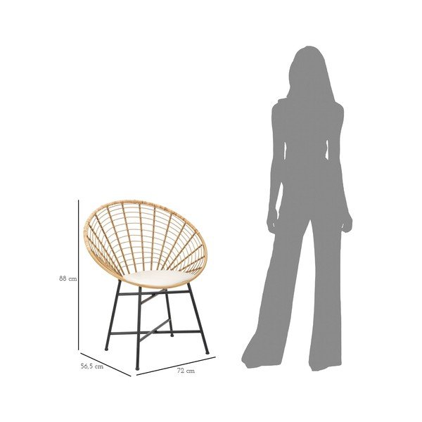 Natúr színű fém étkezőszék Panama – Mauro Ferretti-image-3