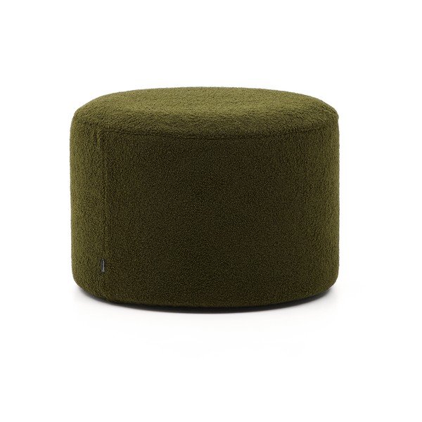 Zöld buklé puff Kaeli – Kave Home