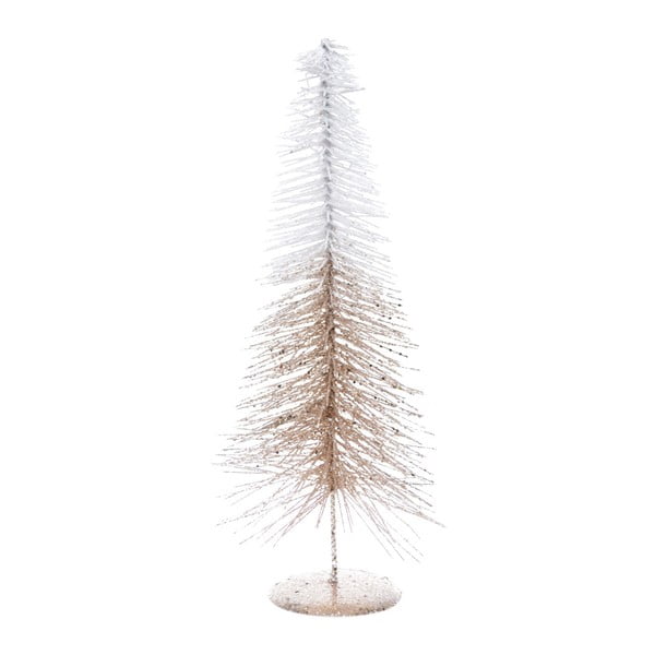 Bézsarany-fehér színű fa alakú fém dekoráció, magasság 40 cm - Ewax