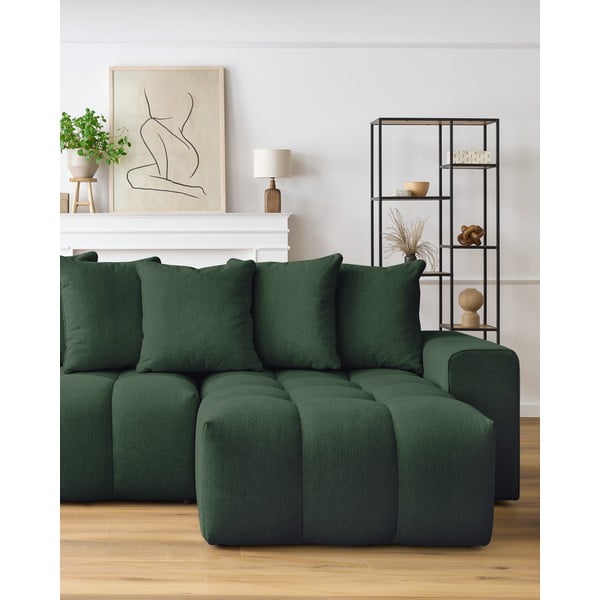 Zöld sarokkanapé (jobb oldali) Mont-Blanc – Bobochic Paris-image-1