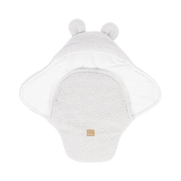 Elefántcsont színű sherpa babapólya 45x80 cm – Meowbaby-image-2