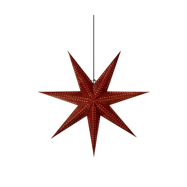 Piros fénydekoráció karácsonyi mintával ø 75 cm Embla – Markslöjd