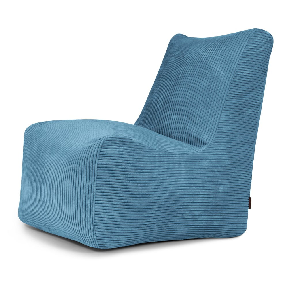 Kék kordbársony babzsákfotel Seat Lounge  SLOWDOWN