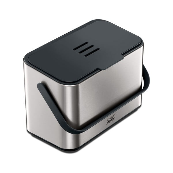 Ezüstszínű komposztálható hulladék gyűjtő 4 l Collect – Joseph Joseph-image-3