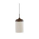 Sötétbarna függőlámpa textil búrával ø 22 cm Dania – Light & Living