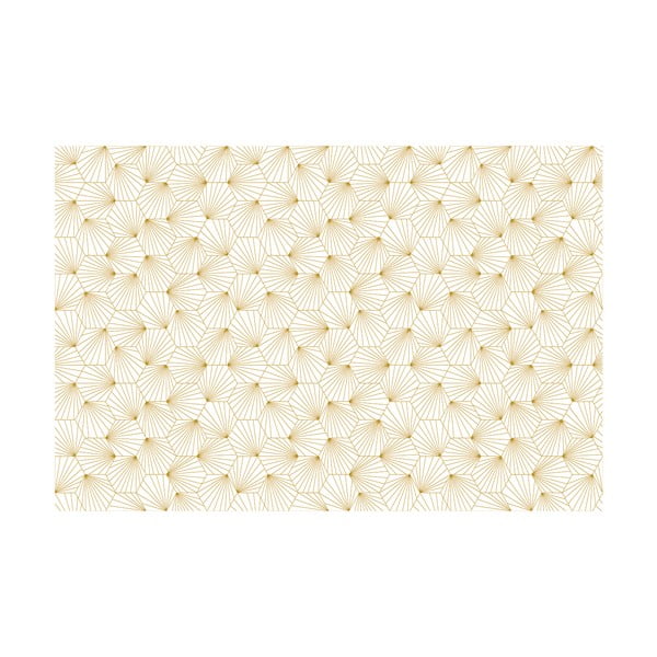 Hexoka fehér-sárga dekorációs bútortapéta - Ambiance-image-1