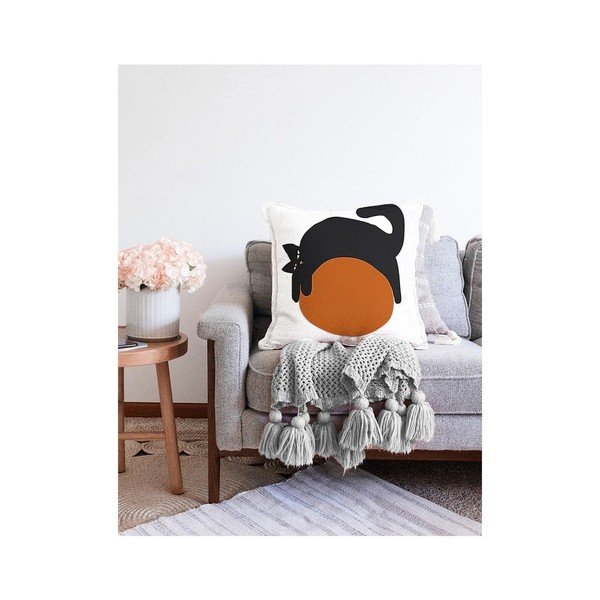 Kitty pamut keverék párnahuzat, 55 x 55 cm - Minimalist Cushion Covers-image-2