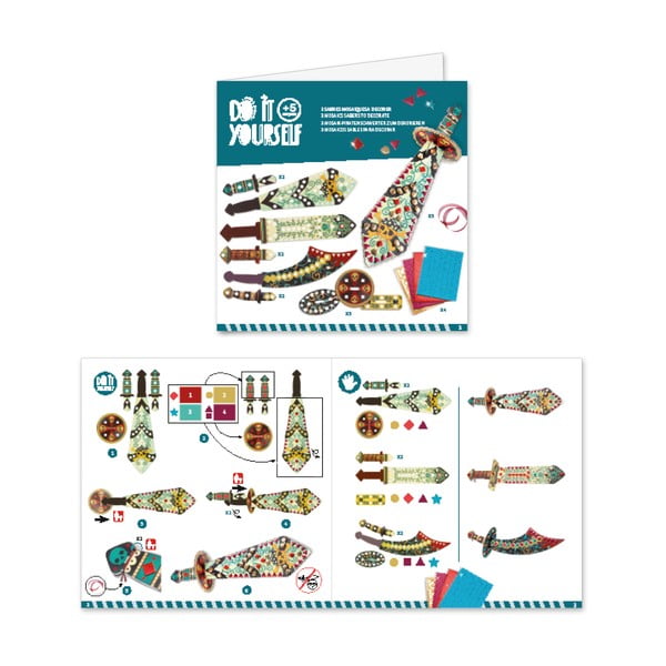 Knight kardkészítő szett 3 db kardhoz - Djeco-image-1