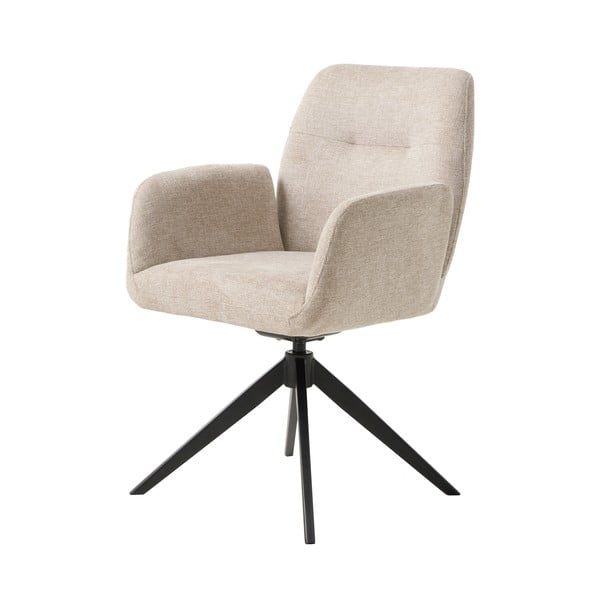 Krémszínű kárpitozott karfás étkezőfotel Roxana – Unique Furniture-image-2