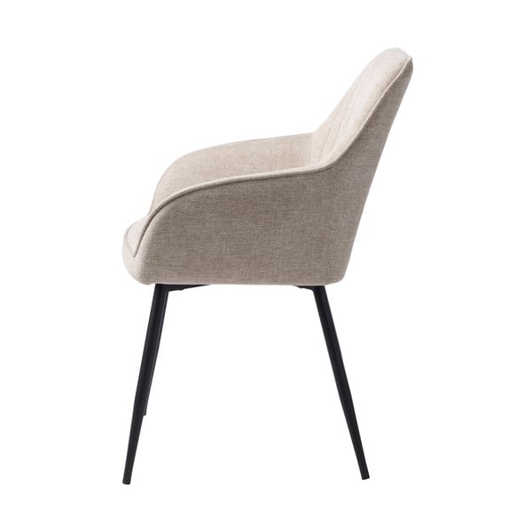 Bézs kárpitozott karfás étkezőfotel Nolan – Unique Furniture-image-2