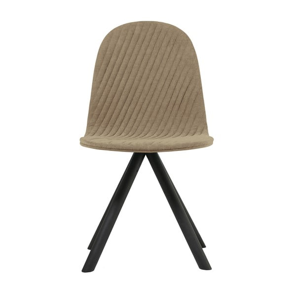 Mannequin Stripe bézs szék fekete lábakkal - Iker