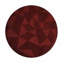 Borvörös kézi szövésű gyapjú kerek szőnyeg ø 160 cm Shard Red – Flair Rugs