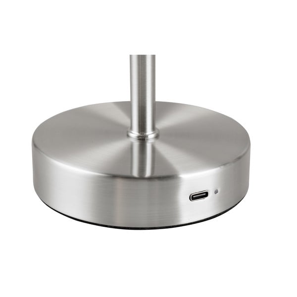 Ezüstszínű LED dimmelhető asztali lámpa (magasság 30 cm) Jeff – Reality-image-4