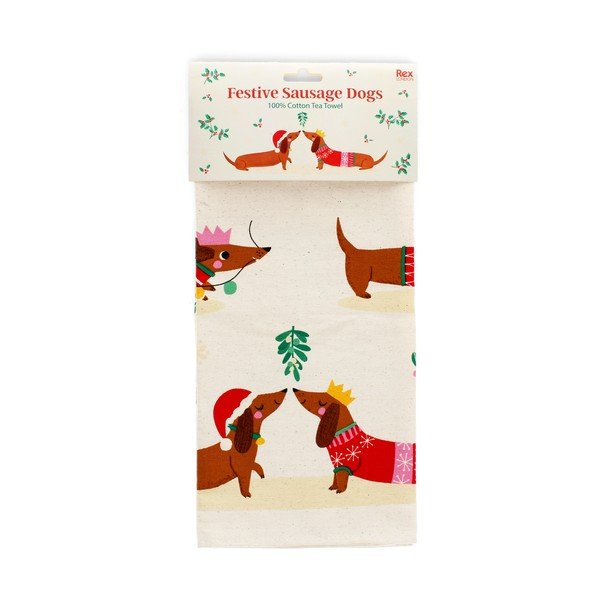 Pamut konyharuha 70x50 cm Festive Sausage Dog – Rex London-image-4