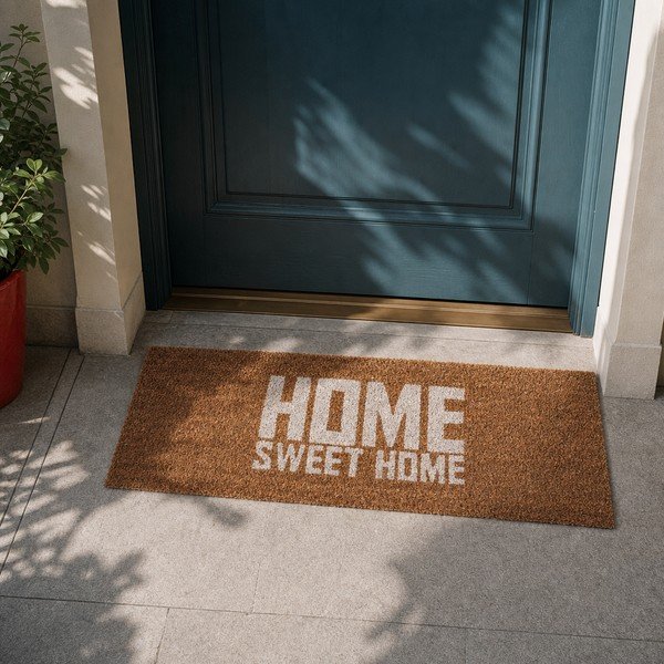 Home Sweet Coir lábtörlő fehér felirattal, 75 x 26 cm - PT LIVING-image-1