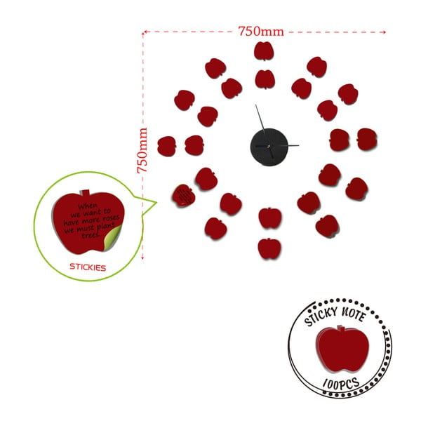 Apples öntapadós falióra, ⌀ 75 cm - Mauro Ferretti-image-2