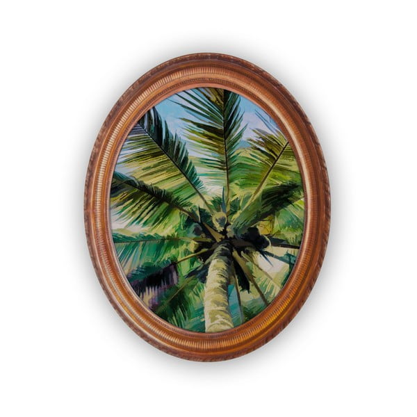Palm Tree ovális falikép - Velvet Atelier
