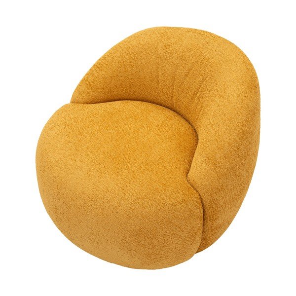 Mustársárga buklé fotel Ginerva – Mauro Ferretti-image-3