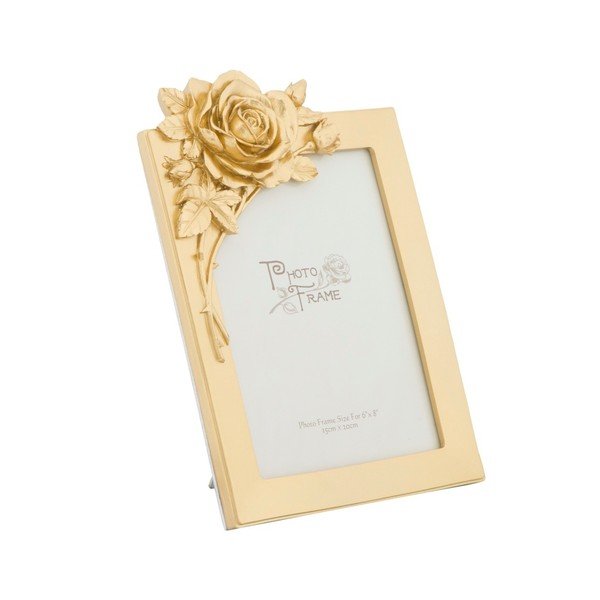 Glam Rose sárga, gyanta alapú képkeret, 19,4 x 27,5 cm - Mauro Ferretti-image-1