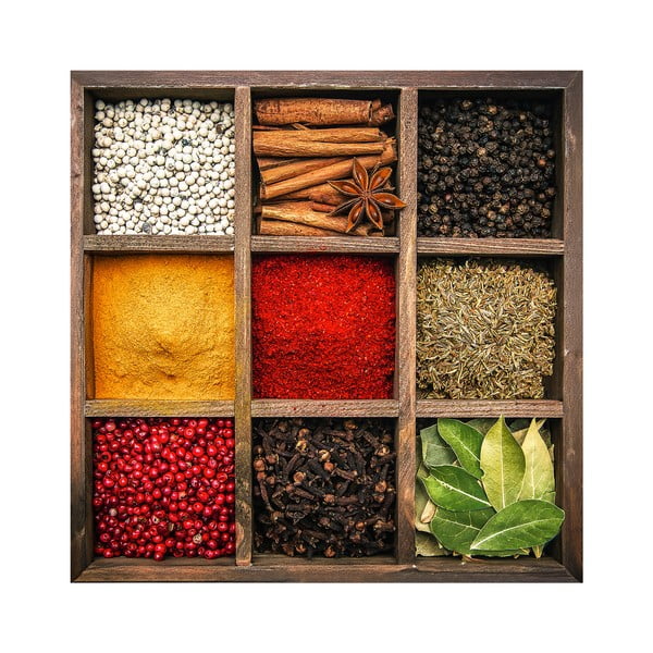 Üveg kép 30x30 cm Spices Box – Styler