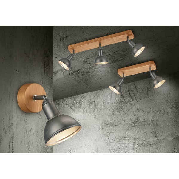 Sötétszürke-natúr színű spotlámpa 11x58 cm Delhi – Trio-image-1