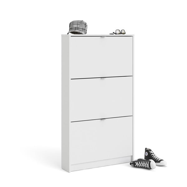 Fehér billenő ajtós cipőtartó Shoes – Tvilum-image-4