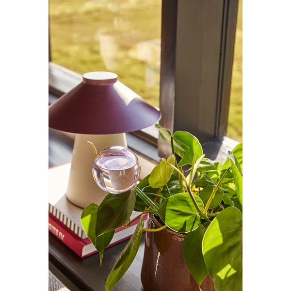 Zöld-rózsaszín üveg öntözőgömb Flora - Hübsch-image-1