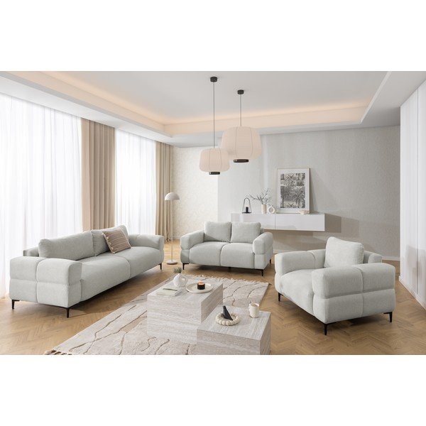 Világosszürke kanapé 217 cm Helio – Ropez-image-1