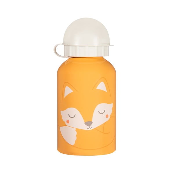 Woodland Fox narancssárga-fehér gyerek ivópalack, 250 ml - Sass & Belle