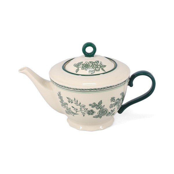 Zöld-elefántcsont színű porcelán teáskanna 920 ml Cyril – S|P Collection-image-1