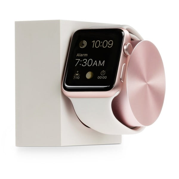 Dock fehér-rózsaszín márvány töltőállvány Apple Watch okosórához - Native Union