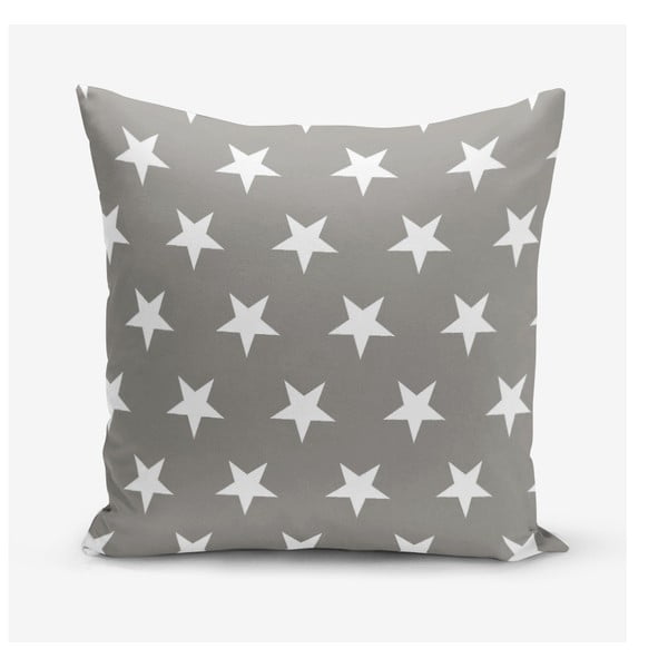 Szürke csillag mintás párnahuzat, 45 x 45 cm - Minimalist Cushion Covers