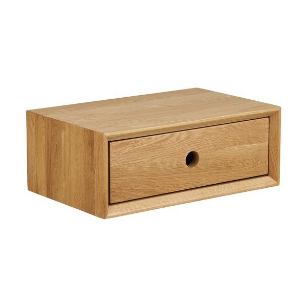 Világos natúr színű tölgyfa fali polc 40 cm Luzern – House Nordic