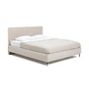 Bézs kárpitozott franciaágy matraccal, ágyráccsal 180x200 cm Noira Slim – Bonami Selection