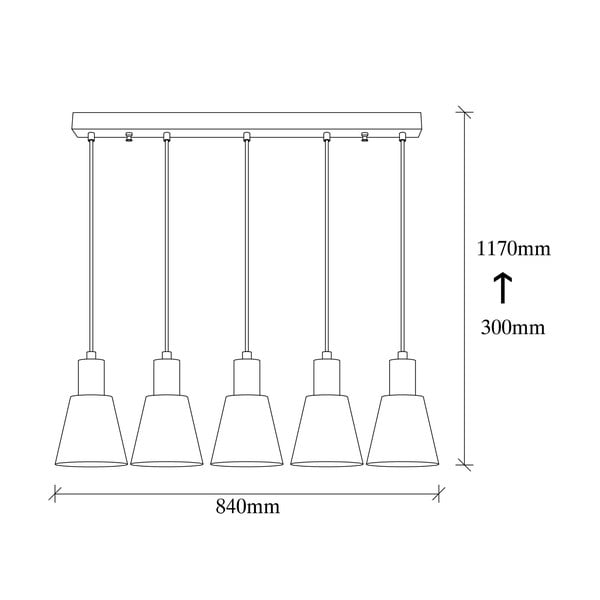 Kem fekete függőlámpa 5 izzóval - Opviq lights-image-3