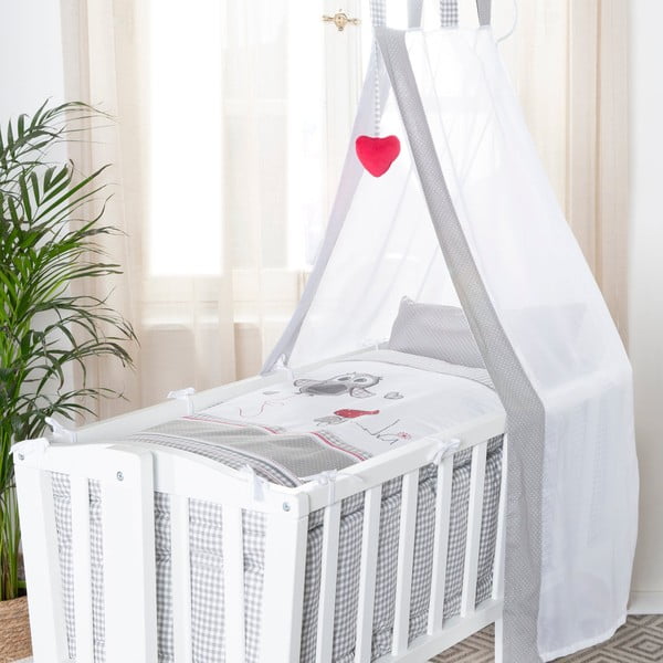 Fehér gurulós baldachinos bölcső 40x90 cm Adam & Eule – Roba-image-2