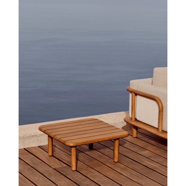 Teakfa kerti dohányzóasztal 70x70 cm Turqueta – Kave Home-image-1