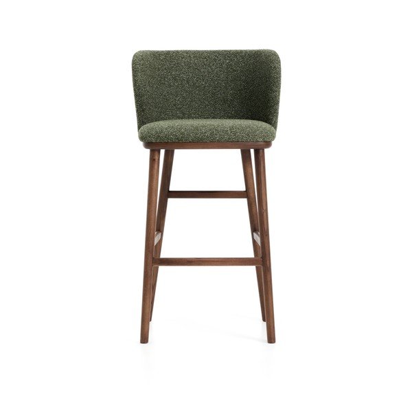 Sötétzöld kárpitozott bárszék (ülésmagasság 75 cm) Ciselia – Kave Home-image-3