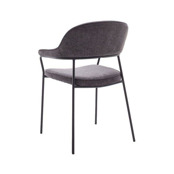 Sötétszürke karfás étkezőszék Kindersley – Unique Furniture-image-3