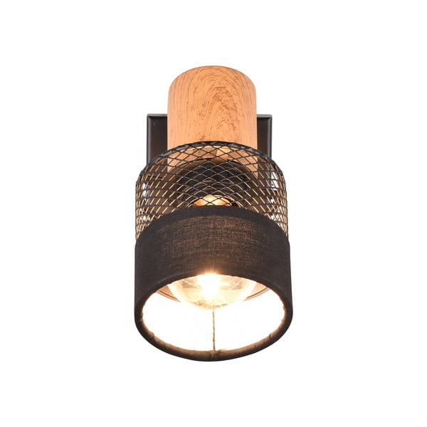 Fekete-natúr színű fali lámpa ø 7 cm Nandini – Trio-image-2