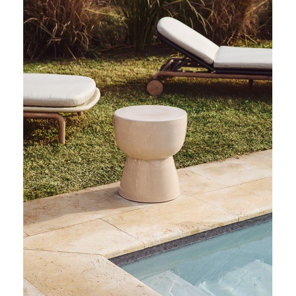 Kerámia kerek kerti kisasztal 36x36 cm Mesquida – Kave Home-image-1